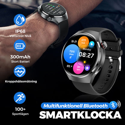 ✨ Multifunktionell Bluetooth Smartklocka- 🎁 Titta på 4 Pro