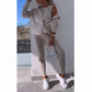 🥰Säsongserbjudande till superlågt pris🥰Cardigan med huva, väst, byxor. Sweatshirt 3-delat set💗