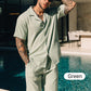✨Hot Sale 50% rabatt✨Trendigt casual set med kortärmad skjorta och shorts för män