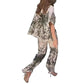 Casual Botanical Print 2-delat set för kvinnor