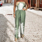 🔥50% rabatt🔥Kvinnors sexiga sommar tryckt lös passform axelbandslös jumpsuit