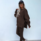 🥰Säsongserbjudande till superlågt pris🥰Dam långärmad tryckt sweatshirt och leggings 2-delars set