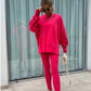 🥰Säsongserbjudande till superlågt pris🥰Dam långärmad tryckt sweatshirt och leggings 2-delars set