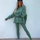 🥰Säsongserbjudande till superlågt pris🥰Dam långärmad tryckt sweatshirt och leggings 2-delars set