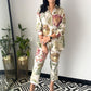 🥰Säsongserbjudande till superlågt pris🥰Casual tvådelat set med blommigt tryck