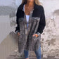 ✨Få 50% rabatt💖Kvinnors lång skjortjacka i denim med sherpa-foder