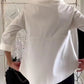 🥰Säsongserbjudande till superlågt pris🥰Avslappnad T-shirt med ståkrage i enfärgad design