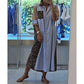 🥰 begränsat erbjudandepris 🥰 Damers lösa leopard- och randmönstrade patchwork skjortklänning