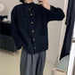 ✨Få 60% rabatt💖 Simple Temperament Metal Button Short Coat för kvinnor
