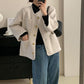 ✨Få 60% rabatt💖 Simple Temperament Metal Button Short Coat för kvinnor