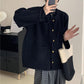 ✨Få 60% rabatt💖 Simple Temperament Metal Button Short Coat för kvinnor
