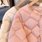 ✨Få 50% rabatt💖Quiltad vinterjacka med knappar för damer
