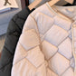 ✨Få 50% rabatt💖Quiltad vinterjacka med knappar för damer