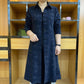 🥰 begränsat tidserbjudande pris 🥰  Höstmodell för dam med tryck och knappar Lång Trench Coat