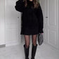 ✨Få 50% rabatt💖Tröjset i 2 delar: Långärmad topp  minikjol