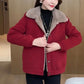 ✨Få 50% rabatt💖Women’s Versatile Thickened Plush-lined Warm Parka Jacket（Free Shipping）