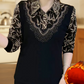 ✨Vintererbjudande💖Elegant Varm Förtjockad Blus med Blomkrage