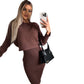 Fri leverans - Set med stickad pullovertröja och cami-klänning