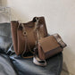 Bra gåva! Kvinnors tygväska crossbody axelväska 2-stycksuppsättning