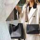 Bra gåva! Kvinnors tygväska crossbody axelväska 2-stycksuppsättning