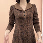 LAPEL V-NECK Slim Fashion Long Sleeve A-line klänning (49%rabatt)
