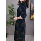 LAPEL V-NECK Slim Fashion Long Sleeve A-line klänning (49%rabatt)
