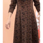 LAPEL V-NECK Slim Fashion Long Sleeve A-line klänning (49%rabatt)