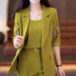 Trevlig gåva -woman's fashionabla och smala blazer 3 -delad kostymuppsättning